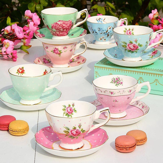 Porcelain Cup with saucer floral high elegance design