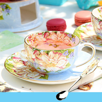 Porcelain Cup with saucer floral high elegance design