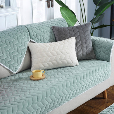 Thicken Plush Quilted Sofa Towel Universal Sectional Sofa Cover Anti-slip Couch Covers For Sofa Warm Soft Bay Window Mat