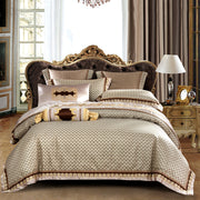Luxurious Silk Series Palace Style Embroidered Jacquard/Cotton Bedding Set