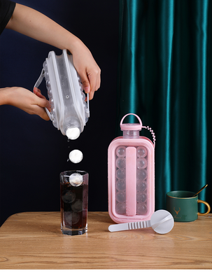 Ice Ball Maker 2-In-1 Cold Water Bottle Household Ice Making Magic Tool