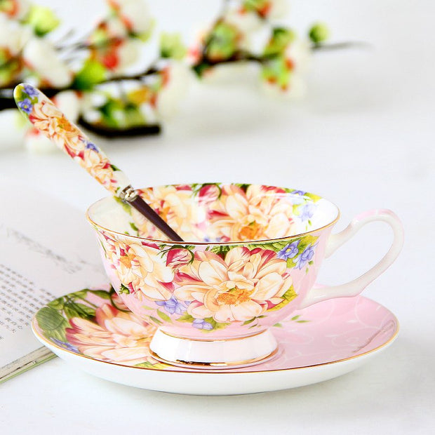 Porcelain Cup with saucer floral high elegance design