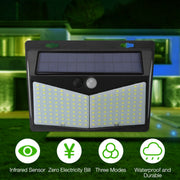 Solar Power Light Motion Sensor Outdoor Yard Garden Wall Lamp Waterproof 208 LED