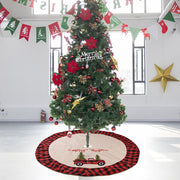 Linen Tree Skirt Car Christmas Tree 120CM Christmas Decoration Tree