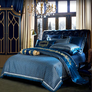 Luxurious Silk Series Palace Style Embroidered Jacquard/Cotton Bedding Set