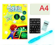 Educational Toy Drawing Pad 3D Magic 8 Light Effects Puzzle Board Sketchpad