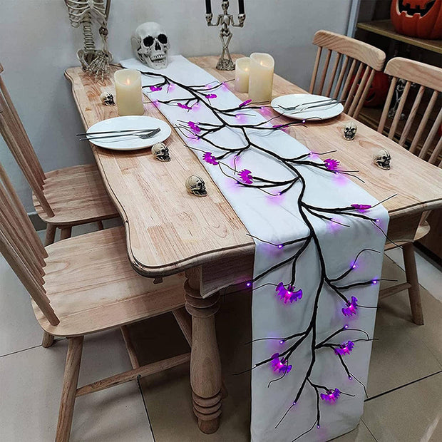 Halloween LED Willow Vine String Light Bat Pumpkin