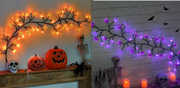 Halloween LED Willow Vine String Light Bat Pumpkin
