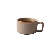 Japanese Retro Coffee Cup And Saucer Set Thick Ceramic Vie Cup Mug