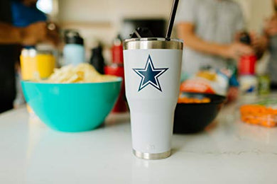 Dallas Cowboys Insulated 30oz Tumbler with Straw and Flip Lid