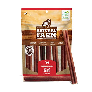 Natural Farm Odor-Free Bully Sticks, 6-Inch Long