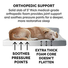 Furhaven Two-Tone L-Shaped Orthopedic Foam Dog Bed