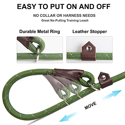 Fida Heavy Duty Dog Loop Leash with Highly Reflective threads