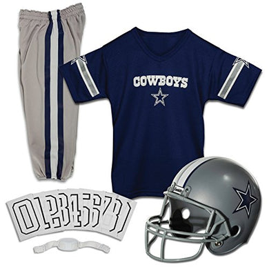 Dallas Cowboys Kids Football Uniform Set - NFL Youth Football Costume for Boys & Girls - Set Includes Helmet, Jersey & Pants